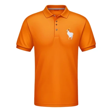 Polo shirt orange and white sticker