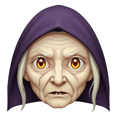 cursed witch face sticker