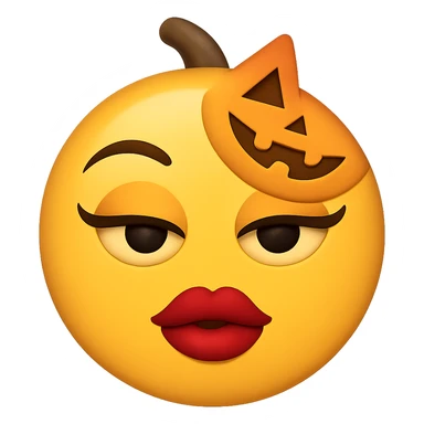 Halloween slay emoji, remove background sticker