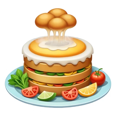 delicious food plate with steam sticker