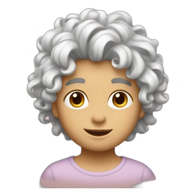 Garçon cheveux bouclé sticker