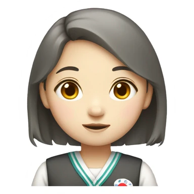 Korean school girl sticker