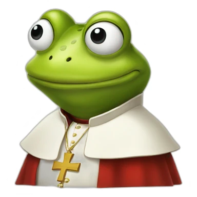 The pope frog sticker