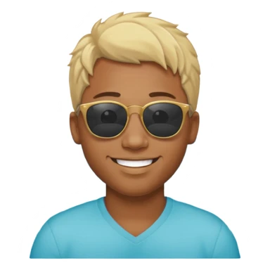 Black man hair smiling with blonde in love at ocean  sticker
