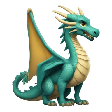 Dragón con alas sticker