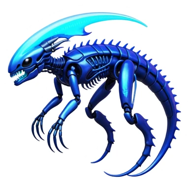 A colorful shiny futuristic neon-glowing iridescent bioluminescent xenomorph-genesect-miraidon-hybrid sticker