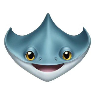 A smiling stingray sticker