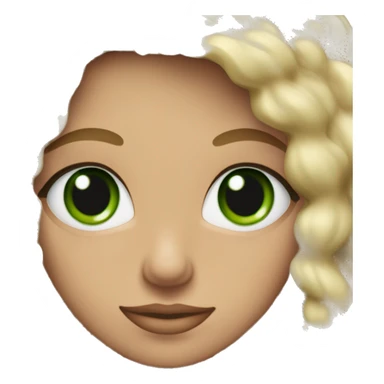 Rubia de pelo rizado y ojos verdes azulado sticker