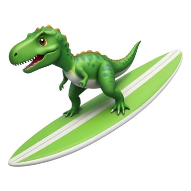 dino. surfing sticker
