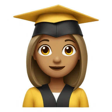 Girl wearing graduation hat sticker