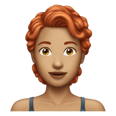 pretty woman red hair sticker