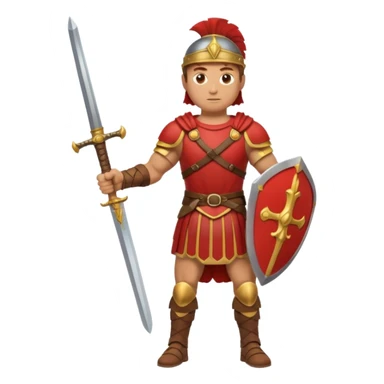 emoji de soldado romano alto y fuerte cuerpo entero sticker