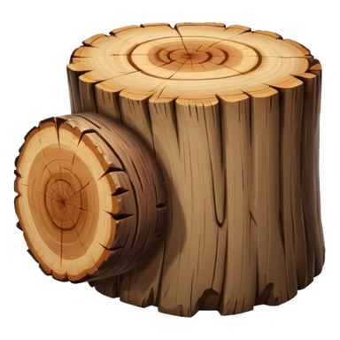wood log sticker