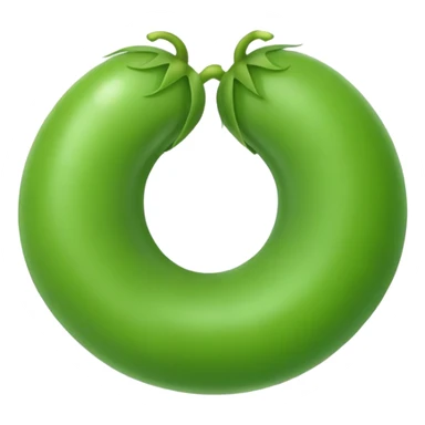 A green pea, round and bright sticker