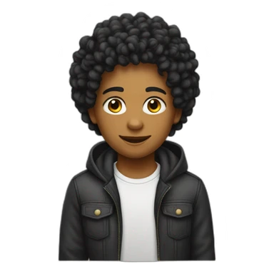 Adolescent-cheveux-bouclés-noirs sticker