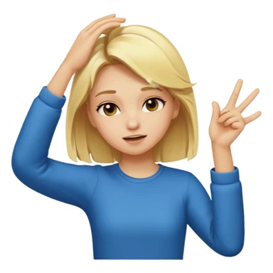 blonde girl dabbing sticker