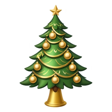 Christmas tree with Gold decorations sticker