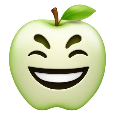 apple logo with smile sticker