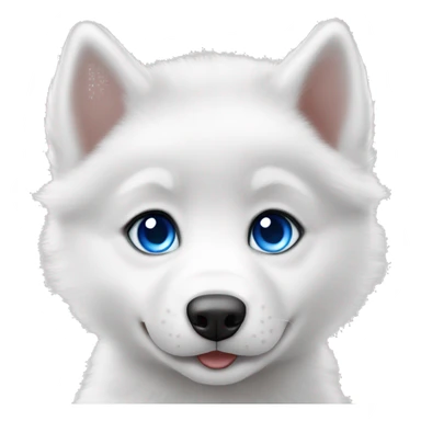 siberian husky puppy with blue eyes sticker