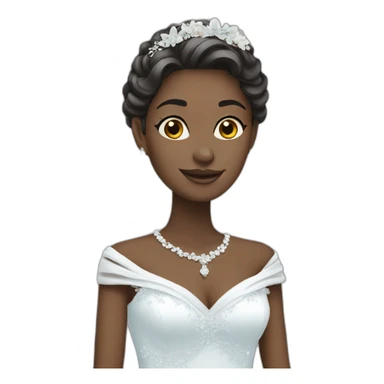 Blue sea bride emoji sticker