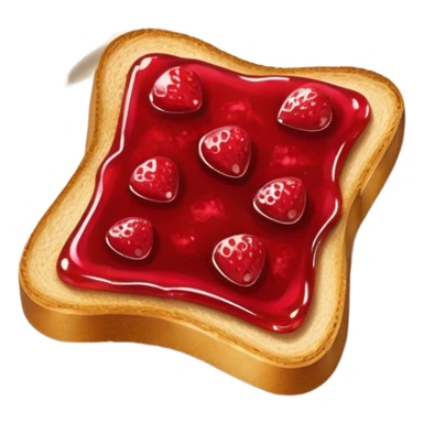 toasts with strawberry jam on top sticker