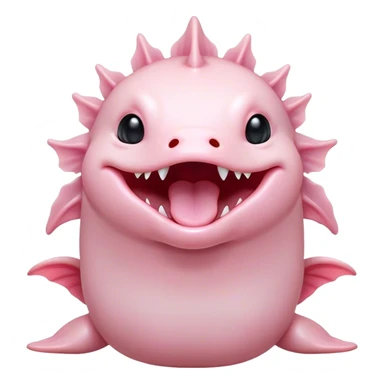 Cinematic Cute Yawning Axolotl Portrait Emoji, Head tilted slightly with a dramatic, wide-open yawn, showcasing smooth, pale pink skin with softly drooping feathery gills, eyes barely open in drowsy contentment, Simplified yet irresistibly adorable features, highly detailed, glowing with a soft, cozy glow, high shine, relaxed yet expressive, stylized with a touch of whimsy, bright and endearing, soft glowing outline, capturing the essence of a sleepy yet affectionate aquatic creature, so drowsy it feels like it could stretch out of the screen and curl up for a nap! sticker