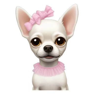 white chihuahua with a tutu sticker