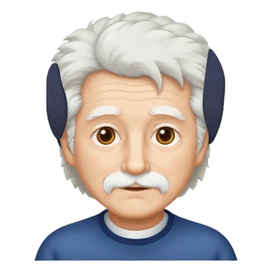 White fluffy hair 67 kid sticker