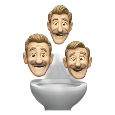 Chuckle Brothers in plastic on the toilet sticker