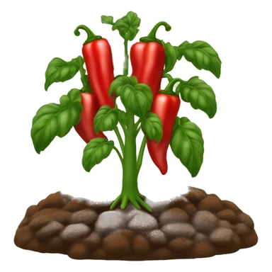 A bush with red peppers growing on it sticker