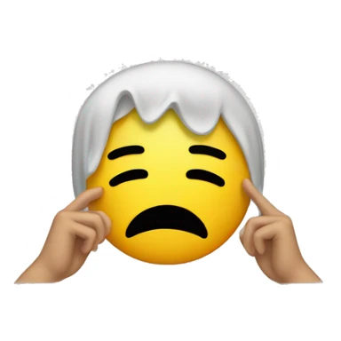 Emoji with crying face and hands over head sticker