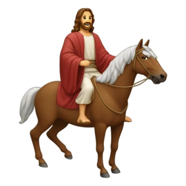 jesus riding a horse sticker