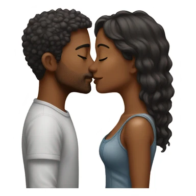 Lovers who kiss each other sticker