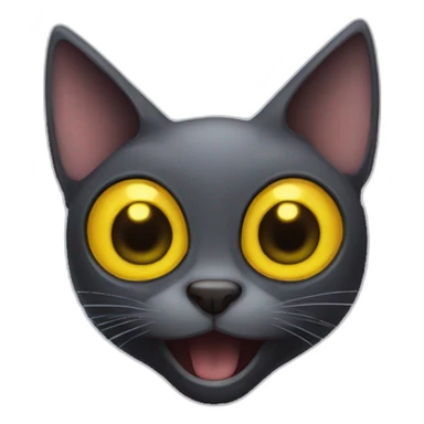 Cat-bat-yellow-eyes sticker