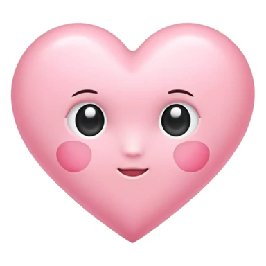 baby pink heart with word “灿华” sticker