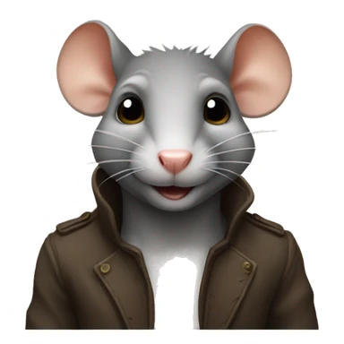 A handsome rat sticker