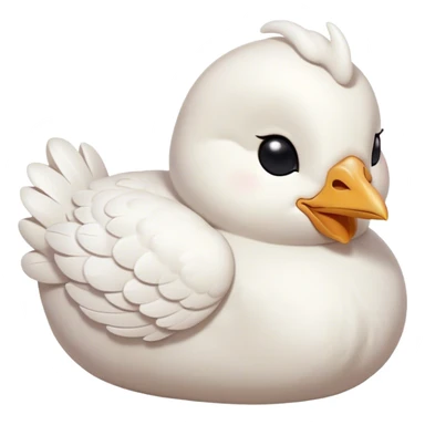 Meme-Worthy Cute Sleeping White Chicken Portrait Emoji, Head resting peacefully with a contented smile, showcasing a delightfully compact build and a luxuriously soft white plumage, eyes shut in a serene, restful nap, Simplified yet hilariously adorable features, highly detailed, glowing with a soft, drowsy light, high shine, relaxed and utterly lovable, stylized with an air of playful laziness, bright and heartwarming, soft glowing outline, capturing the essence of a comically sleepy chicken, so meme-worthy it feels like it could instantly become the next viral sensation of adorable slumber! sticker