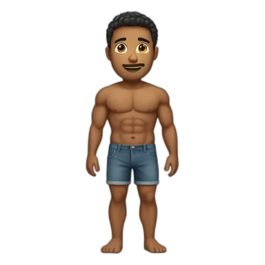 abs man full body sticker