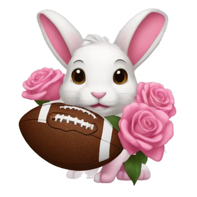 Rose rabbit football  sticker