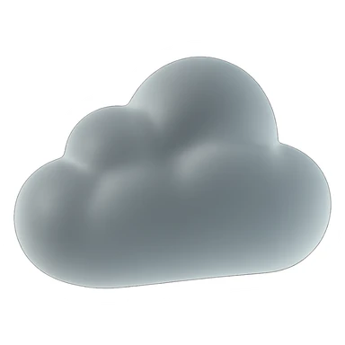 Make the fluffy cloud more transparent in matte glass style, with no background. sticker