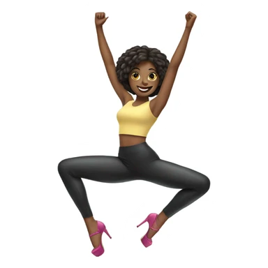 Girl in High platform heels doing the splits sticker