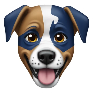 A dog that is a Tennessee Titans fan with a Raven in its mouth sticker