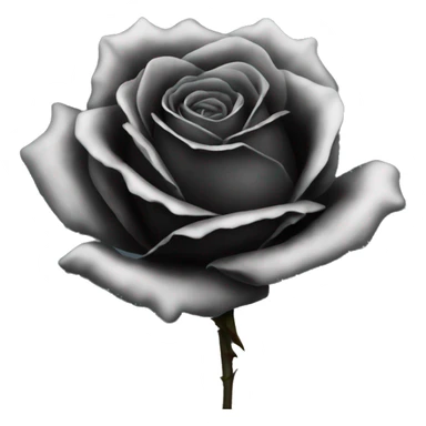 Black dead rose sticker