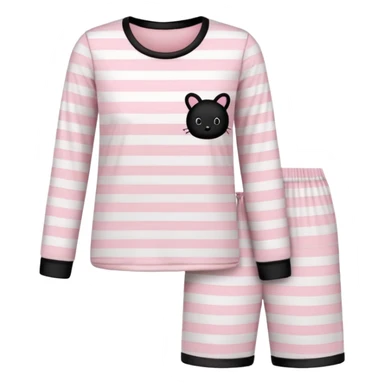 victoria secret pjs light pink and black stripes sticker