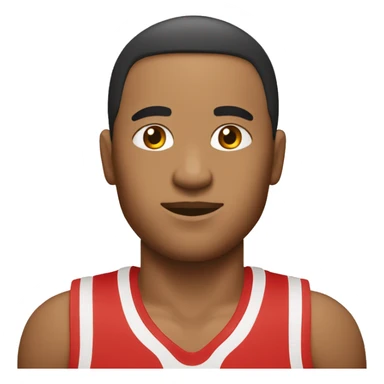 Joueur de basket en tenue rouge et blanc sans le bonnet  sticker