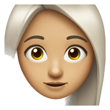 Crea una ragazza castana con gli occhi chiari e i capelli lunghi  sticker