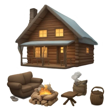 cozy cabin sticker