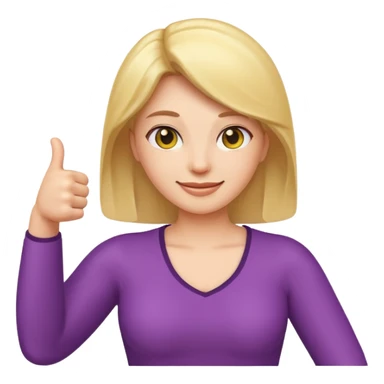 a emoji like this 🙅🏻‍♀️ but with its arms out and thumbs up on its hands sticker