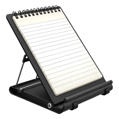 music notebook with stand sticker