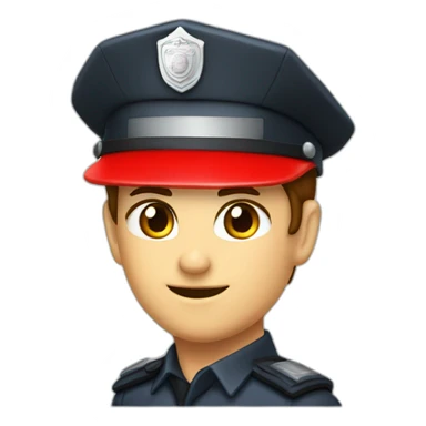 sirena policia intermitente de color rojo fondo blanco sticker